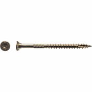 BIG TIMBER #9 x 2-1/2 In. Yellow Zinc Flat Head Wood Screw, 94PK 1YTX9212